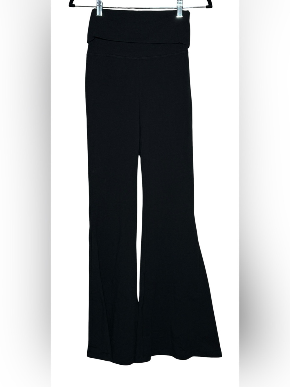 NWT OFFLINE by Aerie Foldover Hi Rise Flare Yoga Pants Black Size S